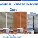 3'' 14 Ft Mini Split Line Set Cover, PVC & PP Line Cover Set Universal for Mini Split AC & Central AC, White line Hide for mini Split