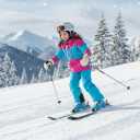 Kids Winter-Mittens Boys Girls Warm Snow Gloves Cold Weather Windproof Ski Mittens for Outdoor(for 6-12 Yrs) (Beige)