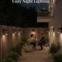 Solar Wall Lights Outdoor Waterproof: LED Wall Sconce Fixture for Backyard Patio Deck Porch - Solar Powered Dusk to Dawn Farmhouse Lighting for Garden Fence Decor (Dark Green)