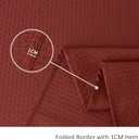 maxmill Rectangle Weaved Design Tablecloth Waterproof Spillproof Fall Table Cloth, Kitchen Dining Room Thanksgiving Decoration, Fabric Table Cover Halloween Party, 60 x 84 Inch, Rustic Brick