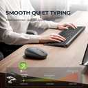 iClever DK03 Bluetooth Keyboard and Mouse Combo, Slim Full-Size, Space Gray