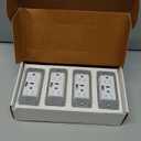 MOES Smart USB Wall Outlet Receptacle with Type-C & Type-A Charger, 2.4GHz Wi-Fi in-Wall Plug Socket 4 Pack, Remote Individual Control On/Off 15Amp, NO Hub Required