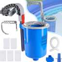 Above Ground Pool Skimmer with 5 Skimmer Socks, Wall Mount Surface Skimmer with Hose & Basket, Compatible with Intex Pools, Adjustable Floating Filter, Automatically Removes Leaves & Debris
