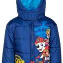 Paw Patrol Rubble Marshall Chase Zip Up Puffer Jacket Toddler to Big Kid (4T, Navy)