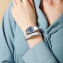 Gosasa Snake Bracelet Watches for Women, Elegant Wrap Around Bangle Wristwatch, Fashion Jewelry Style Quartz Watch, Snake Cuff Watch for Dress & Gift5.9-6.7in