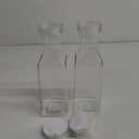 NETANY Plastic 50 Oz Water Carafe with Flip Top Lid, Set of 2 Square Base Juice Containers, Clear Plastic Pitcher - for Water, Iced Tea, Juice, Beverage, Cold Brew and Mimosa Bar - HAND WASH ONLY