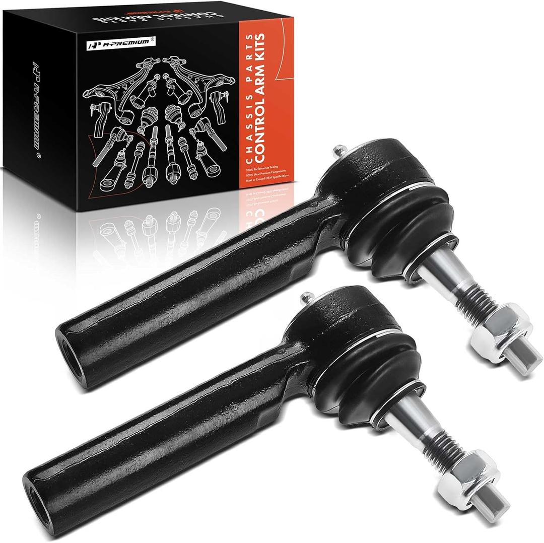 A-Premium 2 x [5.520 Inch] Front Outer Tie Rod Ends, Compatible with Chevy & GMC & Cadillac - 2007-2014 - Silverado 1500, Tahoe, Suburban, Avalanche, Sierra 1500, Yukon (XL 1500), Escalade (ESV & EXT)