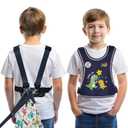 Safety Walking Harness for Kids 3-6, Anti-Elopement Vest Harness for Autism Special Needs ADHD, Reflective Leash with Grab Handle for Autistic, Active Children, Adjustable Tether for Travel and Crowds (Small For Height 3'1" - 3'9", Navy Blue)