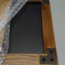 MyGift Large Chalkboard Sign Wall-Mounted - 12 x 25-Inch Burnt Wood Frame Erasable Blackboard with Metal Accent Corners