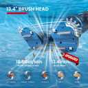 ENHULK Pro Cordless Pool Vacuum - 18.5 GPM Powerful Suction, 70min Runtime & 13.4" Wide Head, XL Capacity Handheld Rechargeable Pool Cleaner for Inground/Above Ground Pools with Telescopic Pole, PC18