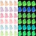 CCINEE 48pcs Luminous Mini Unicorn Miniature Figures Glow in The Dark Resin Unicorn Figures Micro Fairy Ornaments Tiny Unicorns Miniature for Bag Cake Topper Birthday Party Favors