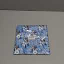 Blue Christmas White Floral Pillow Covers 18x18, Winter Home Decor, Holiday Winter Christmas Botanical Decorative Throw Pillow Covers for Couch Sofa Bedroom Living Room