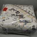 VK VK·LIVING 9x12 Area Rug Washable Rugs for Living Room Rug Vintage Design Boho Rug with Non Slip Living Room Rug Bedroom Carpet Stain Resistant, Home Decor, Beige