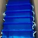 5 Pack 4 Quart Colorful Plastic Storage Bins with Lids Stackable Storage Bins with Latching Lids Handle Clear Colored Storage Organizer Bins for Toy Classroom Home Office Pantry Containers(Blue)