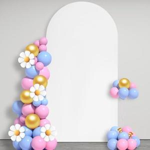7.2 FT Arch Backdrop Cover, Wedding White Arch Covers Stretchy Backdrop Spandex Fitted for Baby Shower Birthday Balloon Chiara Stand Decor White 7.2FT