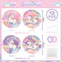 12Pcs18in Unicorn Round Balloons for Unicorn Birthday Decorations