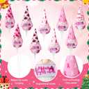 20 Pcs Breast Cancer Christmas Ornaments for Tree Pink Ribbon Inspirational Nobody Fights Alone Plush Gnomes for Woman Home Xmas Tree Hanging Decoration Hope Encouragement Care Gifts