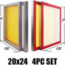 Dry Sift Screen Set,Aluminum Frame Screen, Polyester mesh Screen, 4-Piece Set (20 x 24") inches, mesh Size 60, 90, 110, 200 (Micron Equivalent 250, 165, 149, 75)