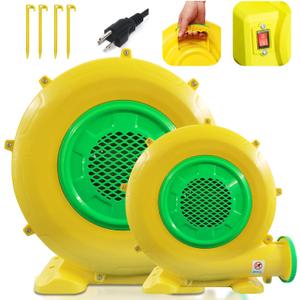 480W+950W Powerful Air Blower, Portable Electric Blower Fan Pump Perfect for Inflatable Spray Painting Booth, Bounce House, Bouncy Castle, Jumper, Water Slid, Blower Corded