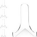 Boloyo 60-Degree Angle Acrylic Plate Display Stand , 6 Inch 5PC Clear Acrylic Display Holder Easel Base for Home Office Kitchen School Art Display