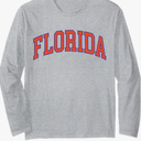 Vintage Florida Mens Florida Womens Orange Blue Retro FL Tee Long Sleeve TShirt
