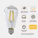 Smart LED Light Bulbs,Remote Control Light Bulb,ST64 Vintage Edison Bulbs with Remote Control,800LM 6W (60W Equivalent),E26 Base,Dimmable 2700K-6500K, 2-Pack(2 Bulbs+1 Remote)