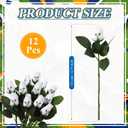 Suhine 12 Pcs Artificial Lacrosse Rose Flowers Sports Party Favors Bulk for Birthday Graduation Wedding Party Decorations Table Centerpieces Game Prizes Senior Night Team Gifts(Lacrosse Color, Normal)