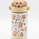 Fimibuke Kids Insulated Water Bottle with Straw Lid & Handle - 14oz BPA FREE 18/8 Stainless Steel Metal Tumbler Leak Proof Double Wall Vacuum Kids Cup Toddler Water Bottle for School Boys Girls