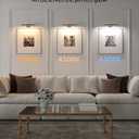 EZVALO Picture Light for Wall, Rechargeable 2400mAh Battery Lights Wireless Remote, 3 Color & Dimmable Magnetic 8'' LED Lights Display for Painting, Living Room, Gallery, Bedroom, Dashboard(Black-3P)