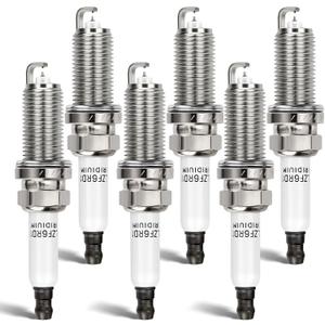 6PCS 12120032137 Double Iridium Spark Plug for BMW E70 E83 E90 E60 128i 330i 325i 530i 525i 530xi 525xi 325xi 330xi 328i 328xi 528i Z4 X3 X5 Replaces 1208 ILZFR6D11