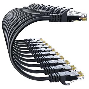 Cat 6 Ethernet Cable 25FT 10Pack, Cat6 Ethernet Patch Cable 10Gbps, High-Speed UTP Cat6 Network Cable Pure Copper, Cat 6 Cable for Home and Office Network, Black