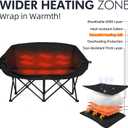 Heated Double Camping Chair - Heated Loveseat Padded Chairs for 2 Person