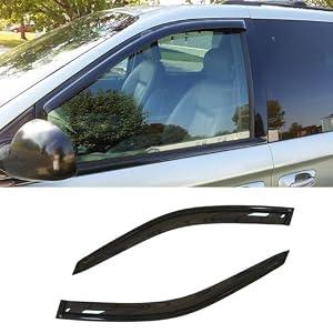 Puermto Side Window Wind Deflector, 2pcs Out-Channel Nice Rain Guards, Window Visor fit for 96-07 Dodge Grand Caravan/ Chrysler Town & Country 00-03 Voyager 96-00 Plymouth Grand Voyager 92305