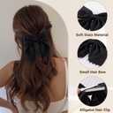 8 Pcs Hair Bows for Women Short Tail Bow Hair Clips Small Alligator Barrettes Cute Accessories for Girls(Black)