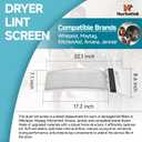 WPW10717210 Dryer Lint Screen Replacement Fits for Whirlpool Maytag KitchenAid Amana Jennair Dryer Lint Filter AP6023930 W10717210 W10641634 ER8557882 PS11757278 WPW10717210VP