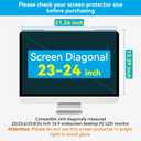 MOSISO 23-24 inch Computer Blue Light Blocking Screen Protector Anti-UV Eye Protection Filter Film Panel for Diagonal 23,23.6,23.8,24 inch 16:9 Widescreen Desktop PC LED Monitor(21.26x13.39 inch/LxW)