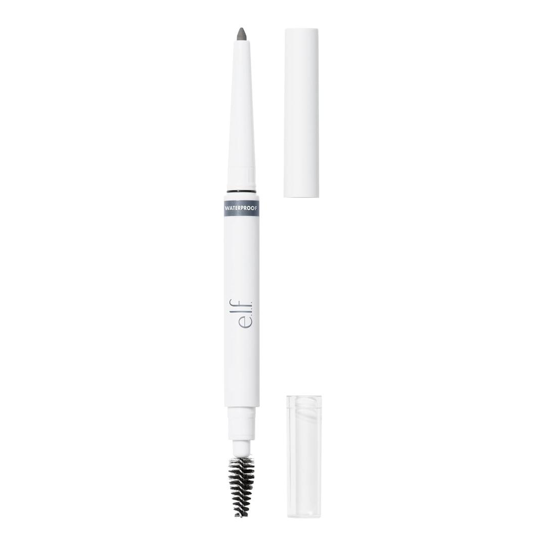 e.l.f. Instant Lift Waterproof Brow Pencil, Dual-Ended Precision Brow Pencil For Shaping & Defining Eyebrows, Vegan & Cruelty-Free, Grey (0.28 g (Pack of 1))