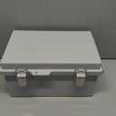 Gratury Junction Box, IP67 Waterproof Plastic Enclosure for Electrical Project, Hinged Grey Cover, Includes Mounting Plate and Wall Bracket 290×190×140mm (11.4"×7.5"×5.5")