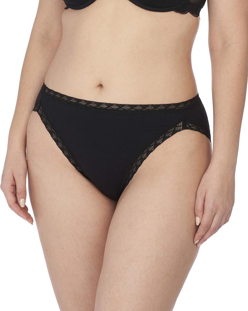 Natori Womens Bliss French Cut Panty (Small, Black)