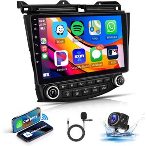 Car Radio for Honda Accord 7th 2003-2007[2+32G] Android13 Wireless Carplay Android Auto, 10.1 Inch Touch Screen Bluetooth Car Stereo,GPS Navigation, WiFi, FM Radio, SWC Backup Camera DSP