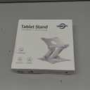 KABCON Quality Tablet Stand,Adjustable Foldable Eye-Level Aluminum Solid Up to 15-in Tablets Holder for Microsoft Surface Series Tablets,iPad Series,Samsung Galaxy Tabs,Amazon Kindle Fire,Etc.Silver