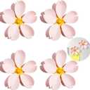 4 Pack Cherry Chip Clips Magnetic, Strong Cute Fridge Magnets Clips, Sealing Pink Chip Clips for Snack Bag Storage