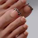 BTArtbox Press On Toenails - Lamp-Curable Real Square French Tip Toe Nail Press Ons with Glue for Women, Semi-Transparent Fake Toe Nail Tips in 15 Sizes - 30 Toenails Kit, Leopard