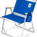 Lightweight Camping Chairs | Portable Folding Chair | Beach Chair | Stylish Design with Wood Handles | Heavy Duty 330 lbs | Ultralight 5 lbs | Beach, Picnic, Concerts, BBQ
