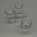 Set of 3 Libbey 718 Glass 4.125 Ounce Cocktail Decanter/Bud Vase w/Signature Party Picks