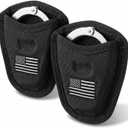 2 Pcs Open Top Handcuff Case, Handcuff Pouch for Duty Belt Accessories, Compact Cuff Holder Holster for Standard Chain/Hinge Handcuffs Security Guard Equipment