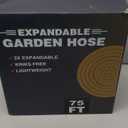 75FT Garden Hose w/10 Function Spray Nozzle, 2026 Ultra Lightweight Water Hoses, 3/4" Brass Connectors- Durable, Lightweight & Flexible Water Pipe for Outdoor & Gardening(Black Rose gold)