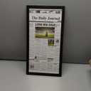 Americanflat 11x22 Newspaper Frame with Polished Plexiglass - Display for Assorted Media Articles - Signature Collection - Modern Picture Frame for Wall Display - Black