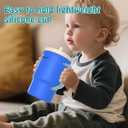 2 x Toddler Cups  9 oz Adorable Miniature Tumbler with Leak-Resistant Straw and Toddler-Friendly Handle, Encourages Hydration, Easy to Clean, Sippy cups for Toddlers 1-3BPA Free silicone (Ocean)
