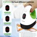 Calogy Mini Heat Press, Heat Transfer Machine, Constant Temp Control, Insulated Safety Base, Fits for Crafts, T-Shirt, Hat, Cap, Pillows (White Green)
